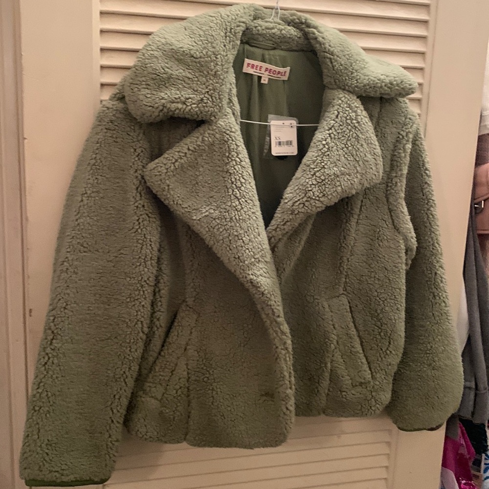 FREE PEOPLE Joplin Cozy Jacket Sweet Pistachio Green - Picture 1 of 1